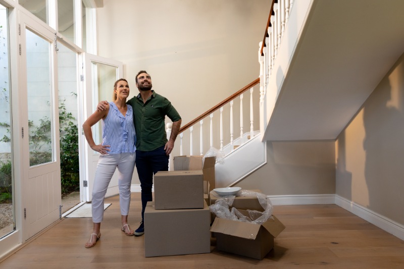 couple in new home