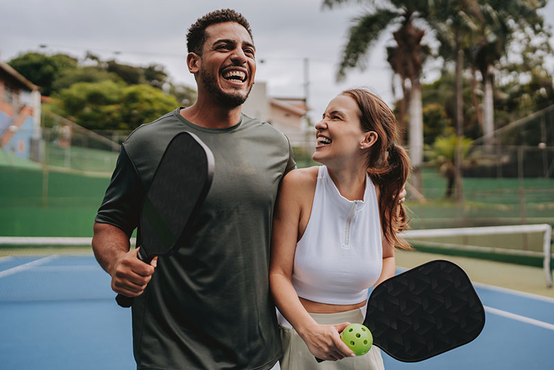 Couple Playing Pickleball